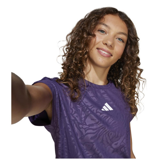 Adidas Παιδική κοντομάνικη μπλούζα All Sports Animal Print Crop Tee Adidas Παιδική κοντομάνικη μπλούζα All Sports Animal Print Crop Tee